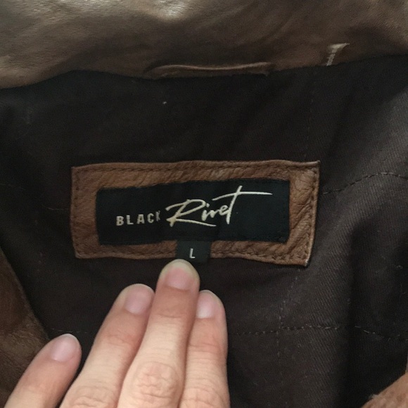 Black Rivet Leather Jacket - Picture 2 of 3